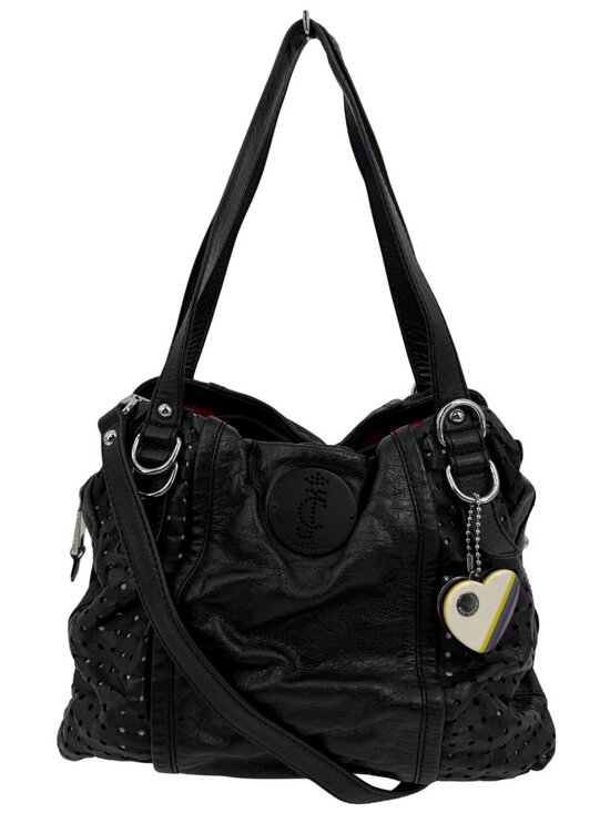 Juicy Couture Handbags - RARE VTG Juicy Couture Perforated Leather Triple-Compartment Crossbody Hobo Bag